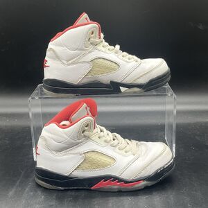 Nike Air Jordan 5 Retro Boys Size 12C White Athletic Shoes Sneakers 440889-102